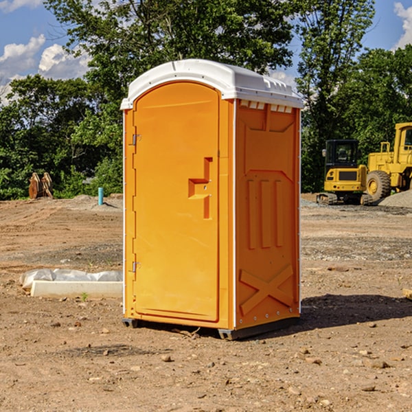 can i customize the exterior of the portable restrooms with my event logo or branding in Falconaire